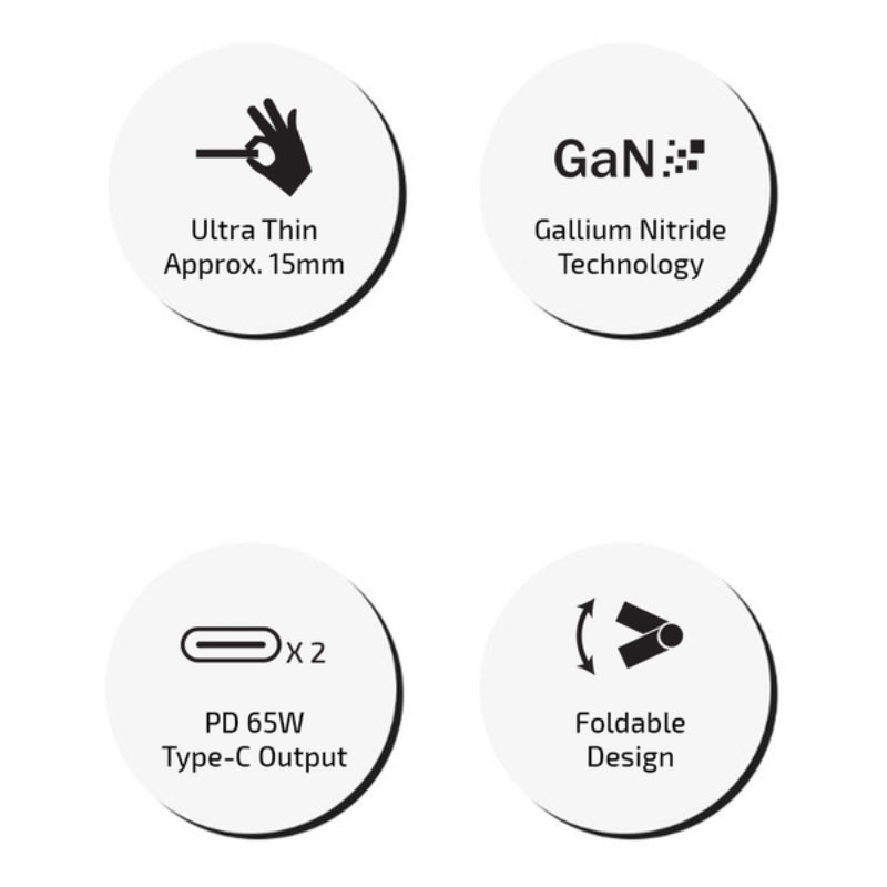 inno3C PD 65W GaN 摺疊 快速充電器 i-65UK