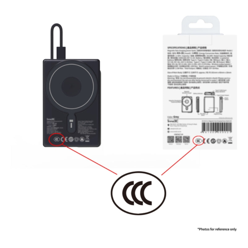 inno3C 6合1磁吸快充移動電源 10000mAh - 灰