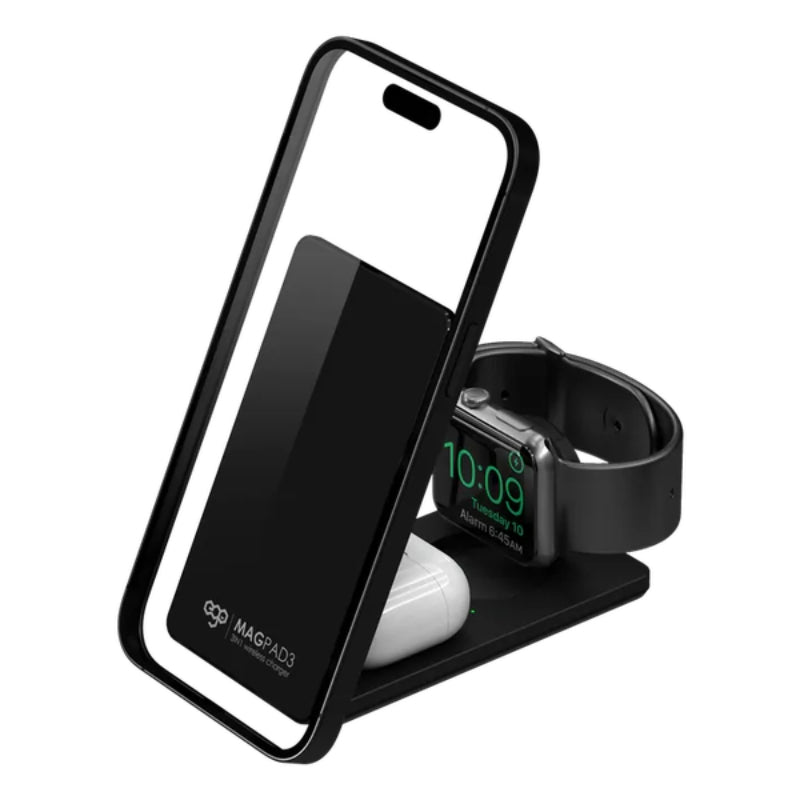 EGO MagPad3 QI2 3in1 Magsafe 充電座 (MPP3-BLACK)