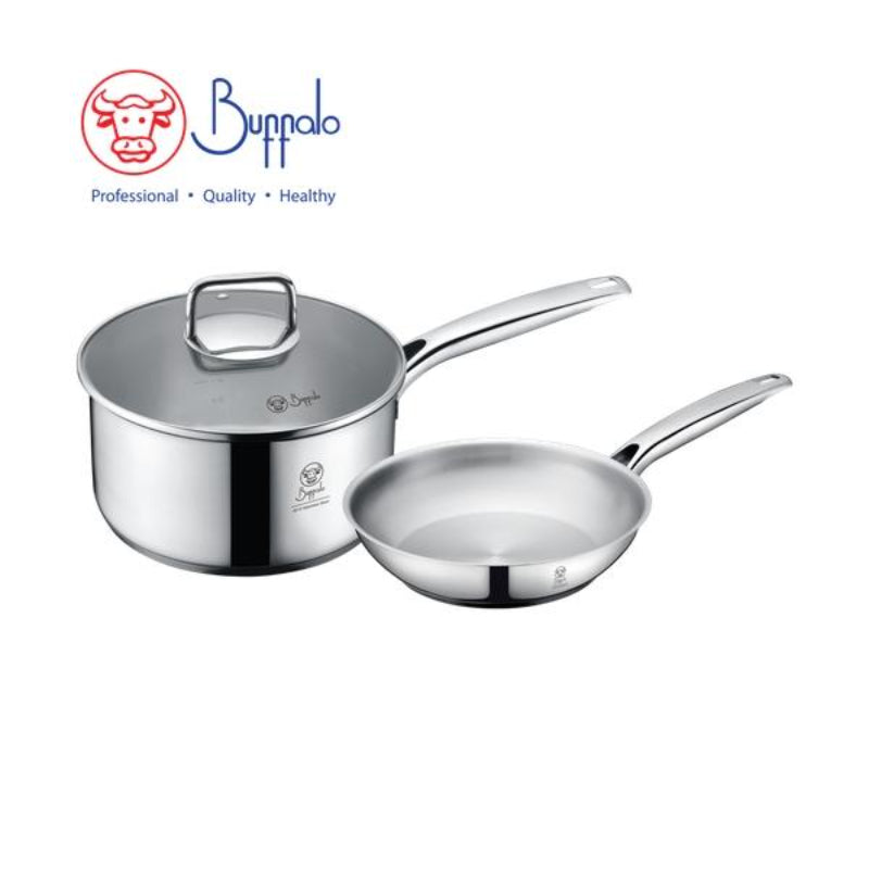 牛頭牌PRO TWINS COOK 3件廚具套裝:20X10CM/2.7L單柄煲連玻璃蓋+20CM煎鍋(35020PF1)