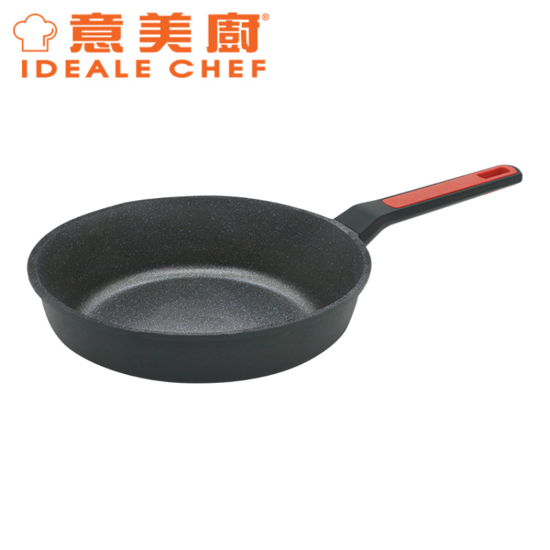 意美廚STARRY鋼化鑄鋁雲石紋易潔28X5.5CM單柄煎鍋- 黑色(IC16028F)