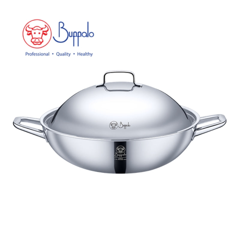 牛頭牌PRIVILEGE 316不銹鋼五層複合金雙耳平底鑊36CM連鋼蓋 (752436A)