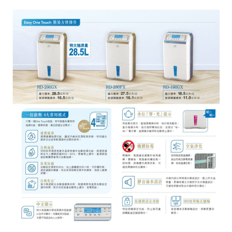 Hitachi 日立 RD-290GX 抽濕機 28.5公升 (只限送貨)