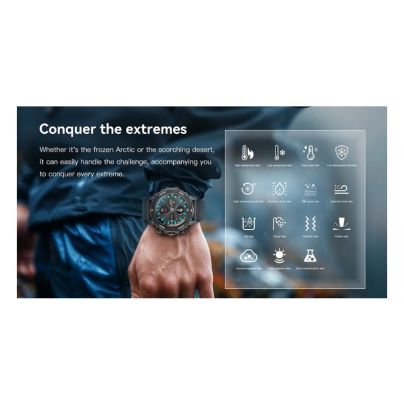Aurafit Trek 1 G6 GPS 智能戶外全能手錶 黑