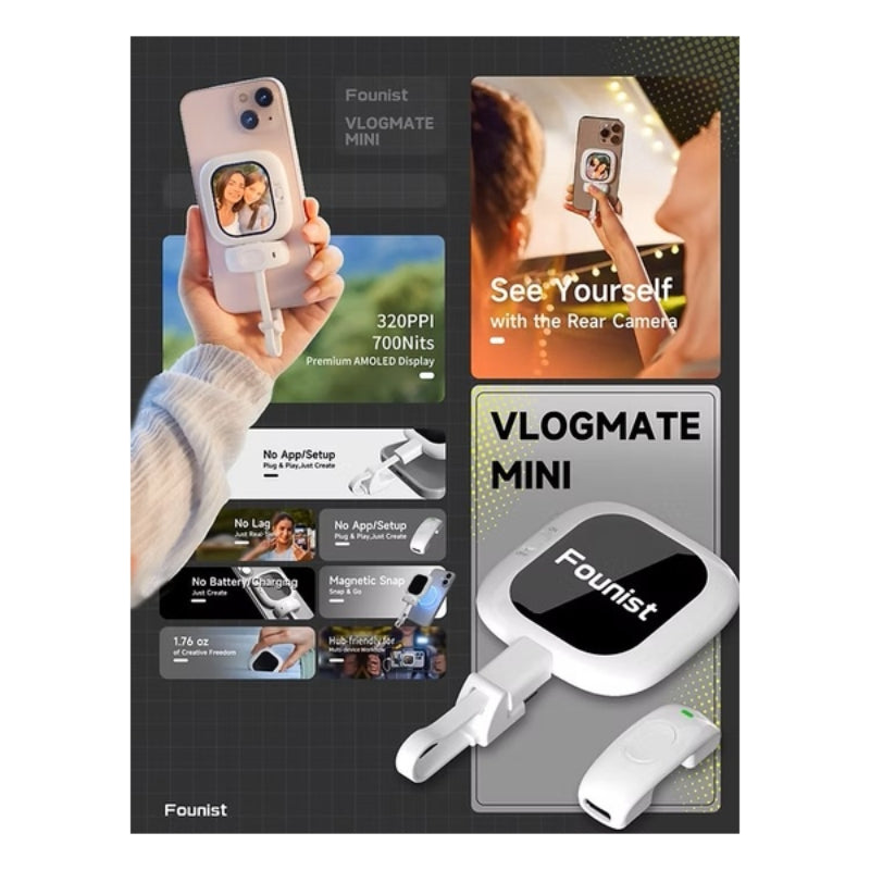 Founist Vlogmate Mini 磁吸後置自拍鏡頭