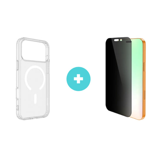 inno3C 防窺全覆蓋玻璃螢幕保護貼 + 磁吸保護殼套裝 iPhone 17 系列