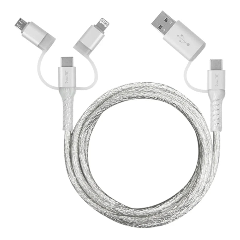 inno3C 五合一 Lightning/Type-C/Micro to USB/Type-C 透明快速充電線 i-5CS-12