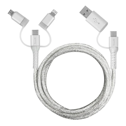 inno3C 五合一 Lightning/Type-C/Micro to USB/Type-C 透明快速充電線 i-5CS-12