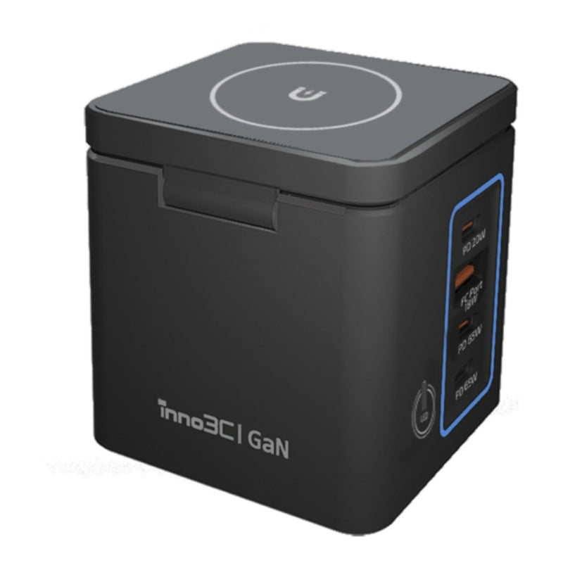 inno3C 105W Qi2 15W快充 PD3.0 GaN 6合1 MagSafe磁吸無線快速充電座 i-105WS