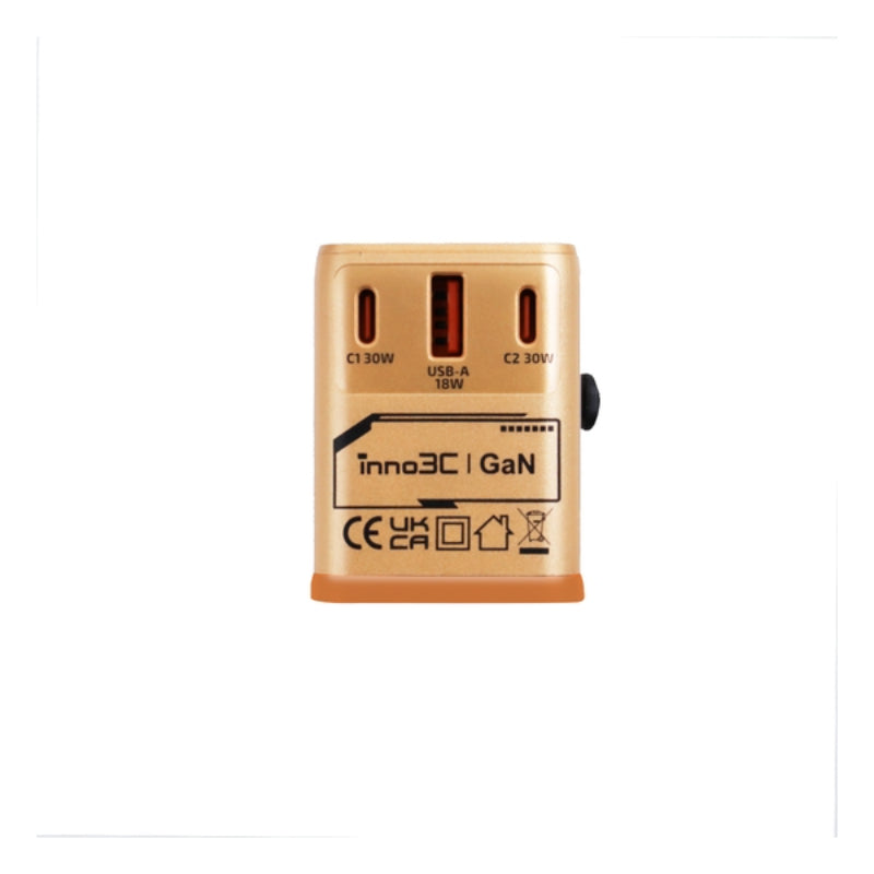 inno3C 30W GaN 3輸出旅行轉換插頭