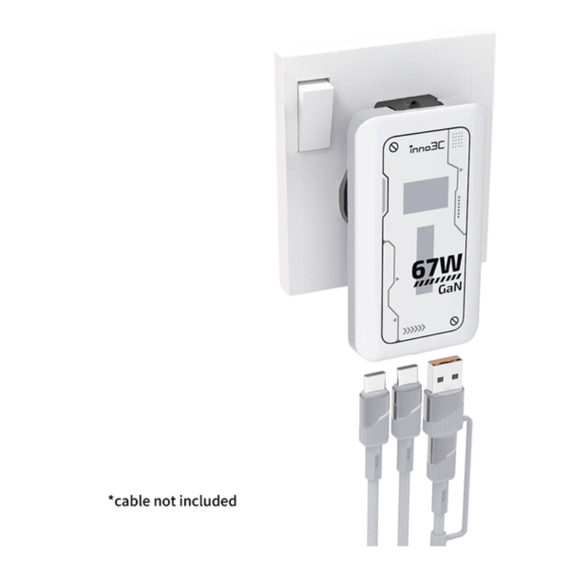 inno3C - 超薄67W 三輸出 GaN 旅行快速充電器 (i-67DT)