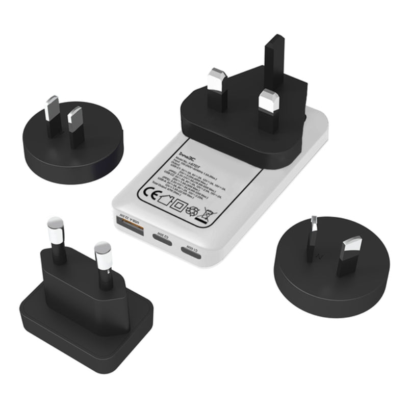 inno3C - 超薄67W 三輸出 GaN 旅行快速充電器 (i-67DT)