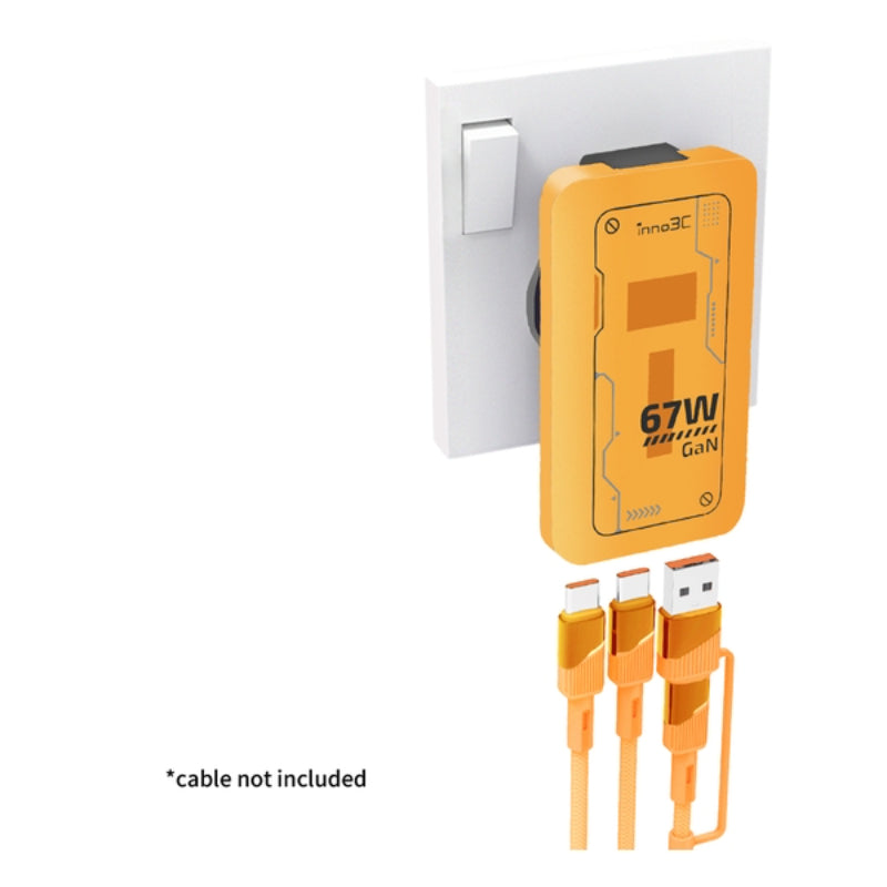 inno3C - 超薄67W 三輸出 GaN 旅行快速充電器 (i-67DT)