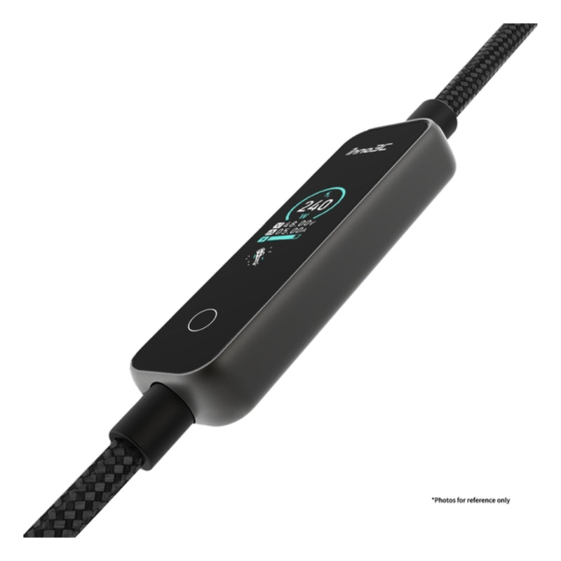 inno3C - 240W TFT LCD Type-C 轉 Type-C 資料傳輸充電線 120cm (i-DC240-12-BK)