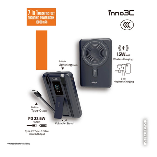 inno3C 7 合 1 磁吸快充移動電源 10000mAh 3C 認證 - KH-99