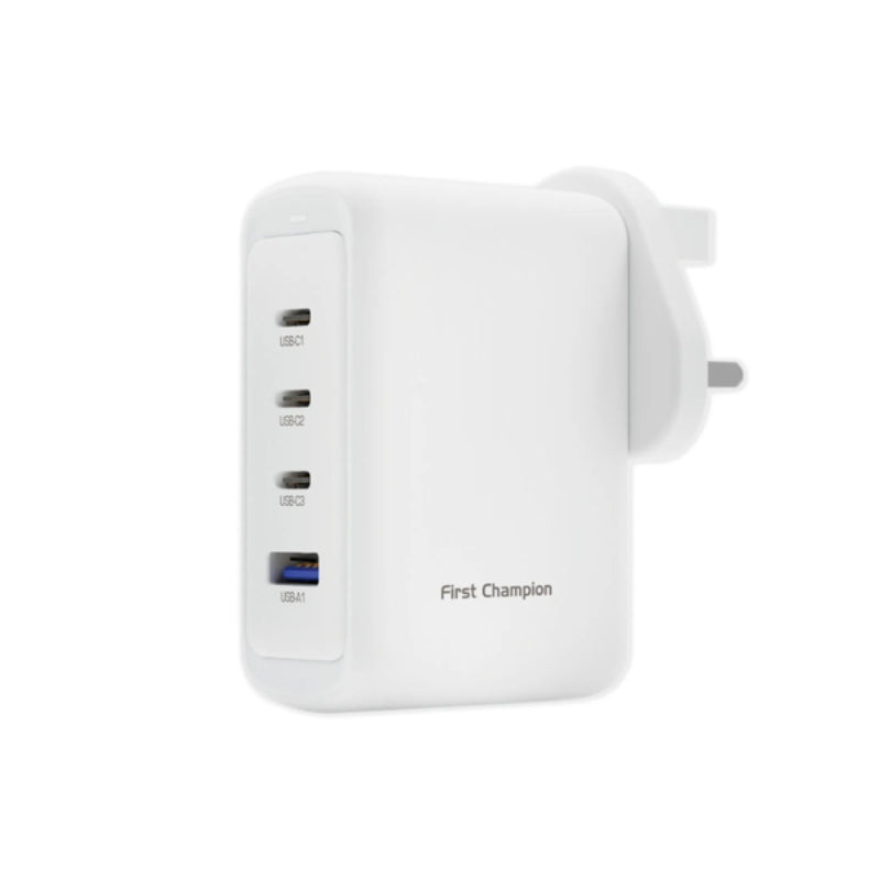 First Champion 4-Port 100W USB 充電器 支援 USB-C & USB-A, UWC4P100W3C-UK ...