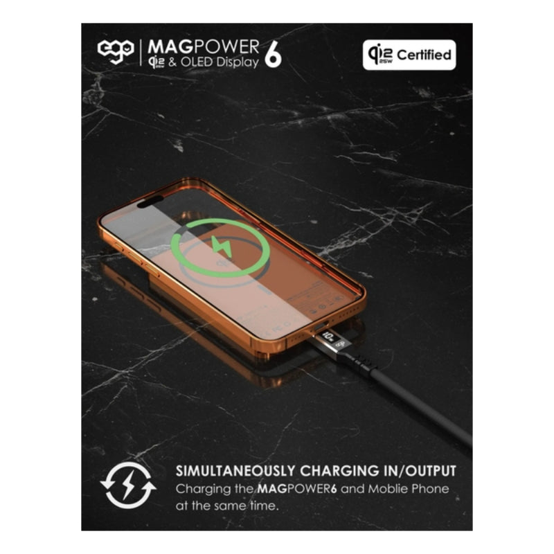 EGO - MagPower 6 @(追溯二維碼版) QI2.2 10000mAh 外置電 (M17AIR)