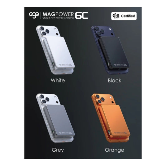 EGO - MagPower 6C @ (追溯二維碼版) 45W & QI2.2 10000mAh 外置電 (P31)