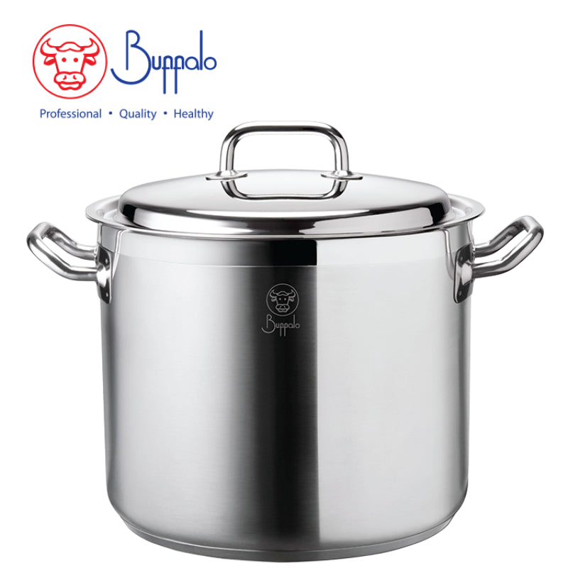 牛頭牌EXCITE 30X22CM/15.0L不銹鋼加厚底高身雙耳煲連鋼蓋(34030H)