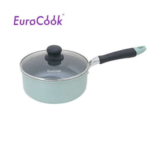EURO COOK FINE II 雲石紋易潔 18X9.5CM/2.0L單柄煲連玻璃蓋 (湖水藍)