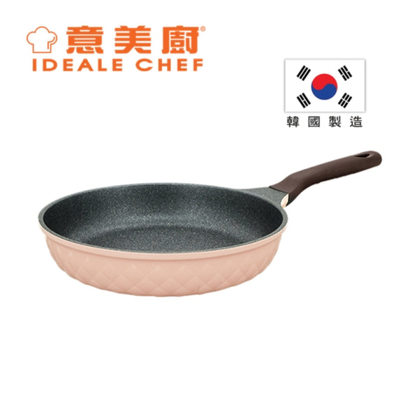 意美廚韓國製CRYSTAL II 鋼化鑄鋁鈦塗層 28CM單柄煎鍋- 粉紅色 IC17628F – CABLE Shop
