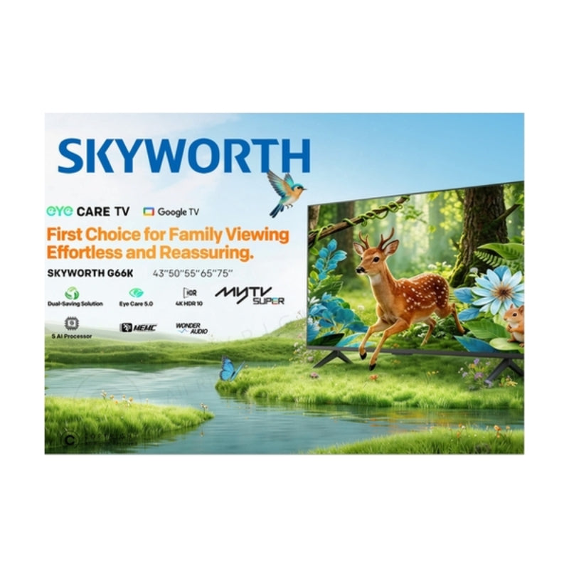 Skyworth 創維 - 50G66K 50吋 G66K 系列 4K UHD Android 14 智能電視 (只限送貨)
