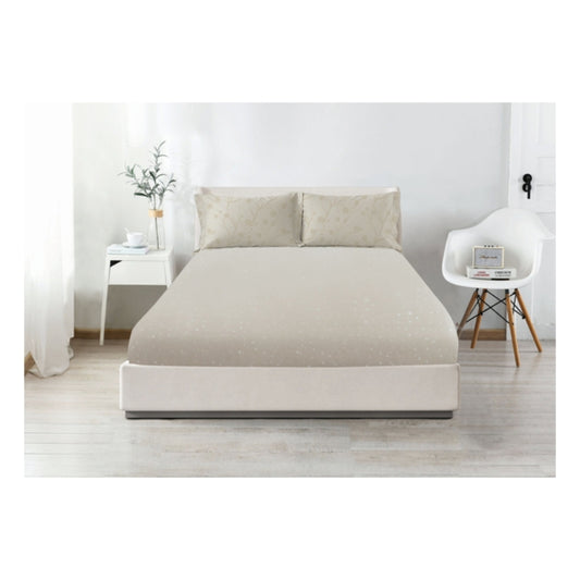 CASA-V珍珠絲緹花系列床笠連枕袋-(VB045FDS)