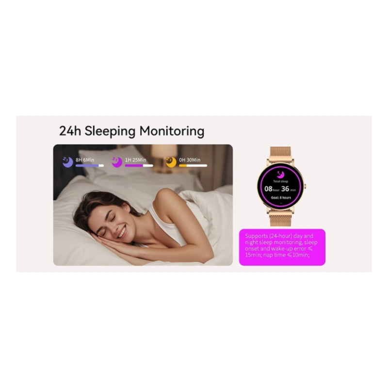 Aurafit Ella 3 AM28 超纖薄女性智能手錶 玫瑰金