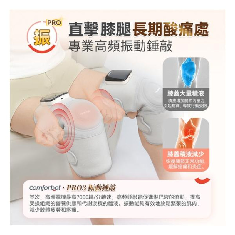 Comforbot 無線紅熱振揉四合強效深層緩損養膝多關節理療儀 PRO
