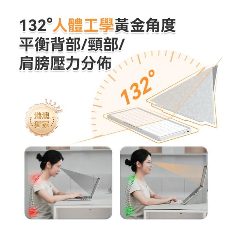 美國USATISFY 超薄首創4合1多系統連控辦公可分離護頸支架便攜無線觸控鍵盤套裝