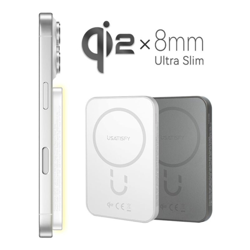 美國USATISFY 超薄先鋒Qi2認證快充多設支援磁吸無線行動電源