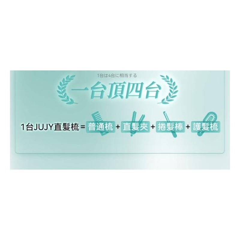 日本JUJY PlasmaCare護髮雙效等離子充插兩用速熱防燙百變造型無線直髮梳