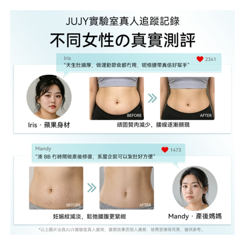 日本JUJY 無線穿戴式EMS變頻電流長短雙帶多部位燃脂塑形腰帶