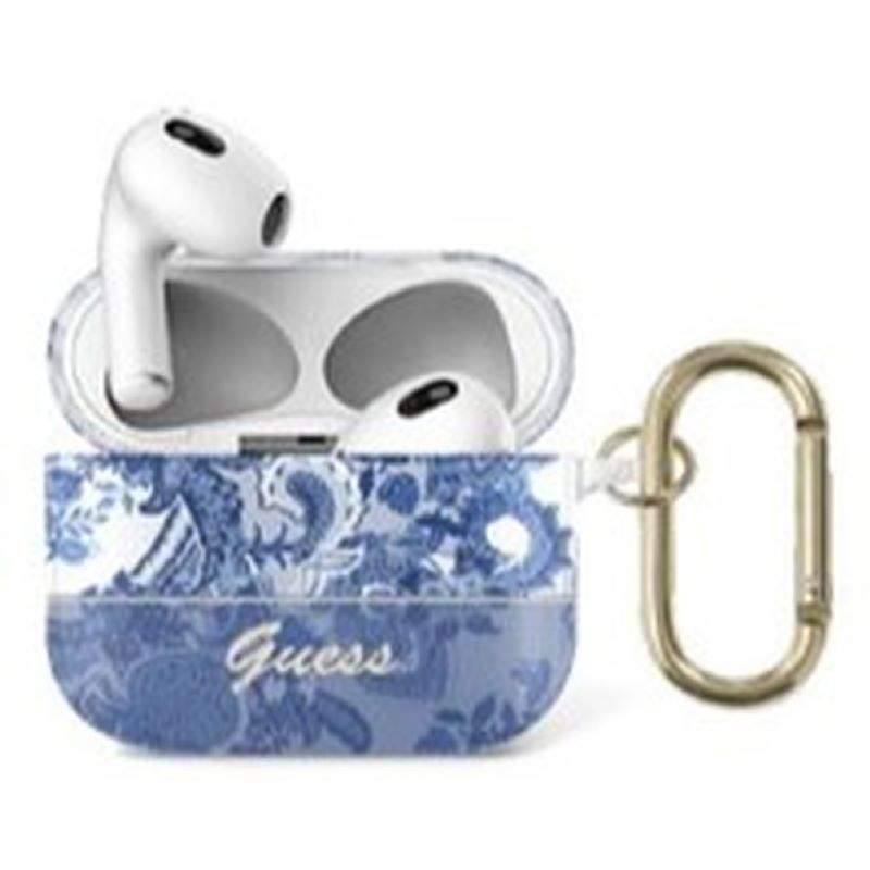 GUESS - AIRPODS CASE TPU TOILE DE JOUY WITH METAL HOOK - AIRPODS 3