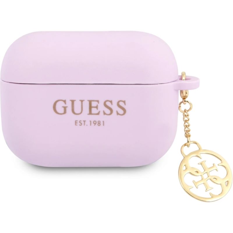GUESS - SILICONE AIRPODS CASE CLASSIC LOGO 4G CHARM - AIRPODS 3