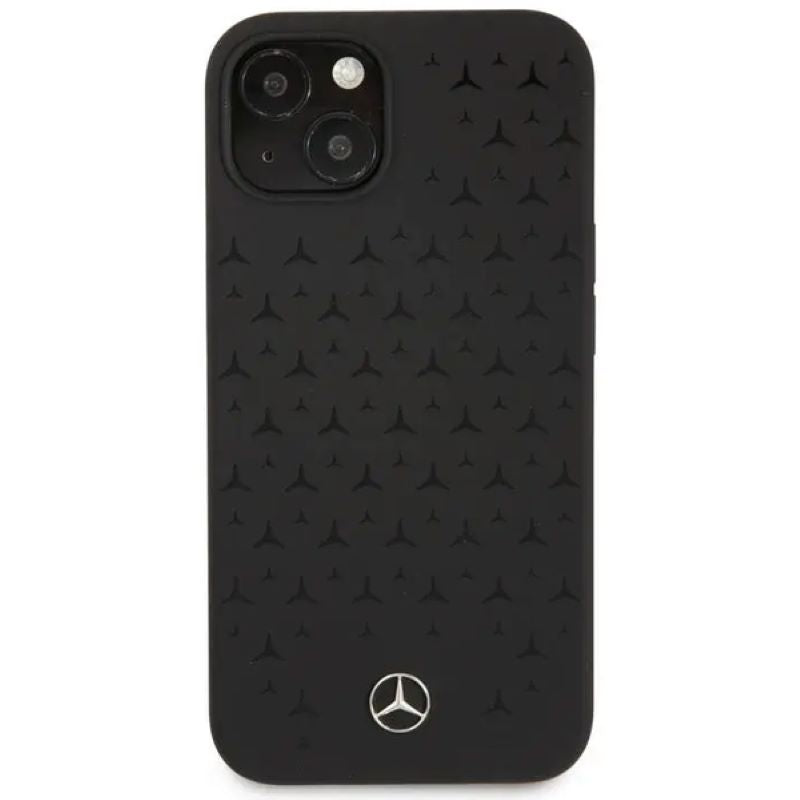 MERCEDES - MAGSAFE LIQUID SILICONE CASE WITH SHINY STARS PATTERN - BLACK - IPHONE 14