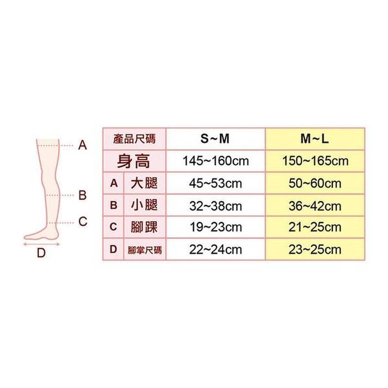 Slimwalk 日本美腿壓力襪加強緊實版 (長筒, 粉紫色) x 2件