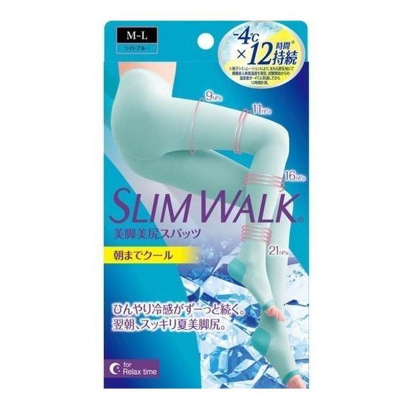 Slimwalk 日本露趾壓力襪褲 (睡眠型, 清爽透氣,綠松石藍色) x 2件