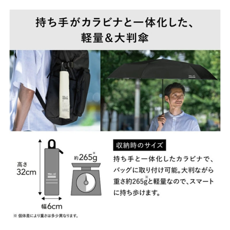 WPC IZA 一體式登山扣手柄摺疊傘 60CM 黑 WPP079-ZA022-BK 系列 (只限送貨)