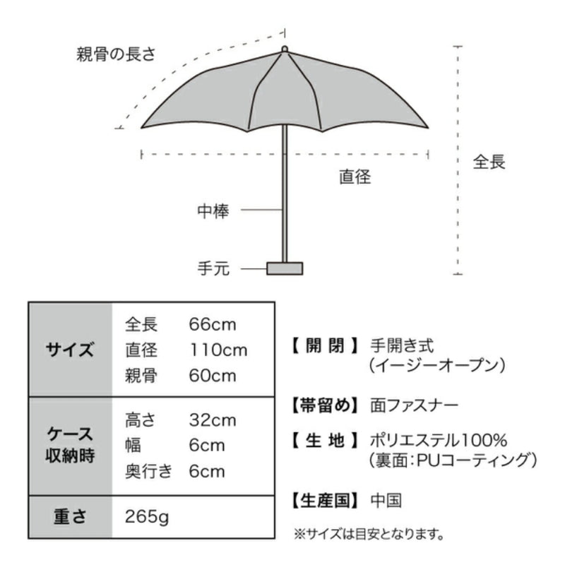 WPC IZA 一體式登山扣手柄摺疊傘 60CM 黑 WPP079-ZA022-BK 系列 (只限送貨)