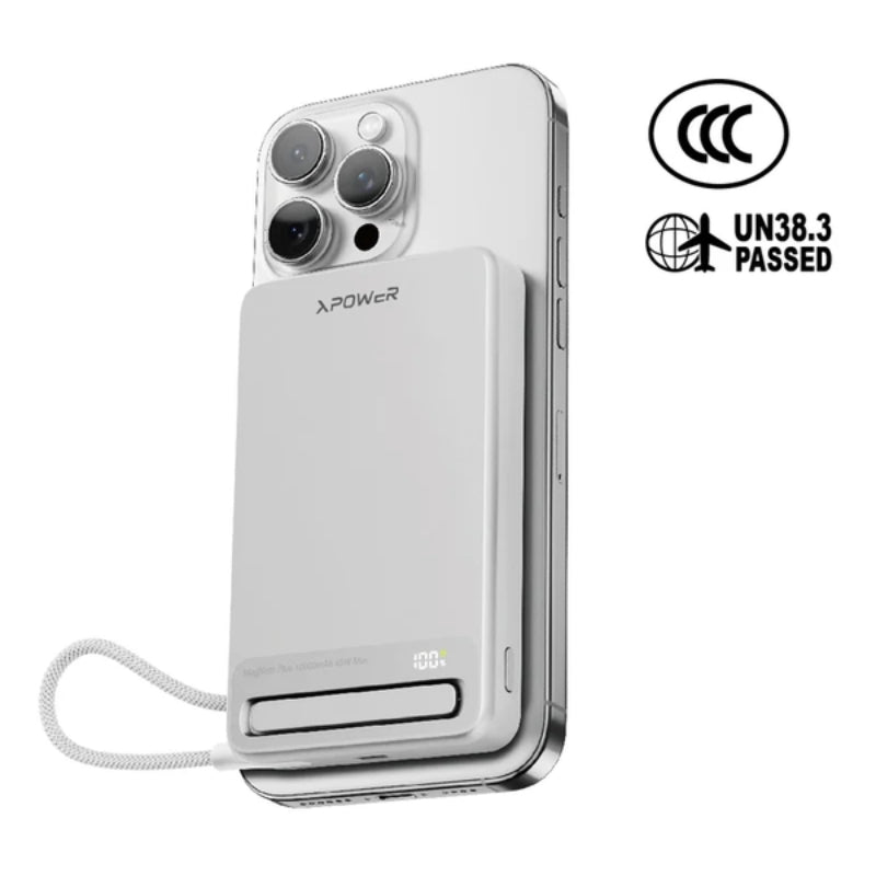 XPower MagNetoPlus Q10 Pro鋁合金10000mAh 45W PD3.0支架內置線及數顯QI2磁吸移動電源