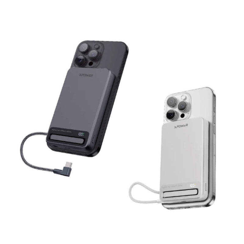 XPower MagNetoPlus Q10 Pro鋁合金10000mAh 45W PD3.0支架內置線及數顯QI2磁吸移動電源