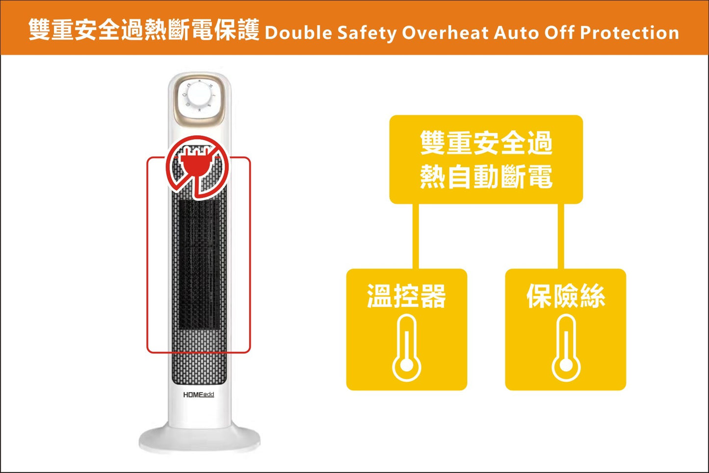 HOME@dd 速熱搖頭陶瓷暖風機 (浴室適用)-2000W (免費送貨/自取)