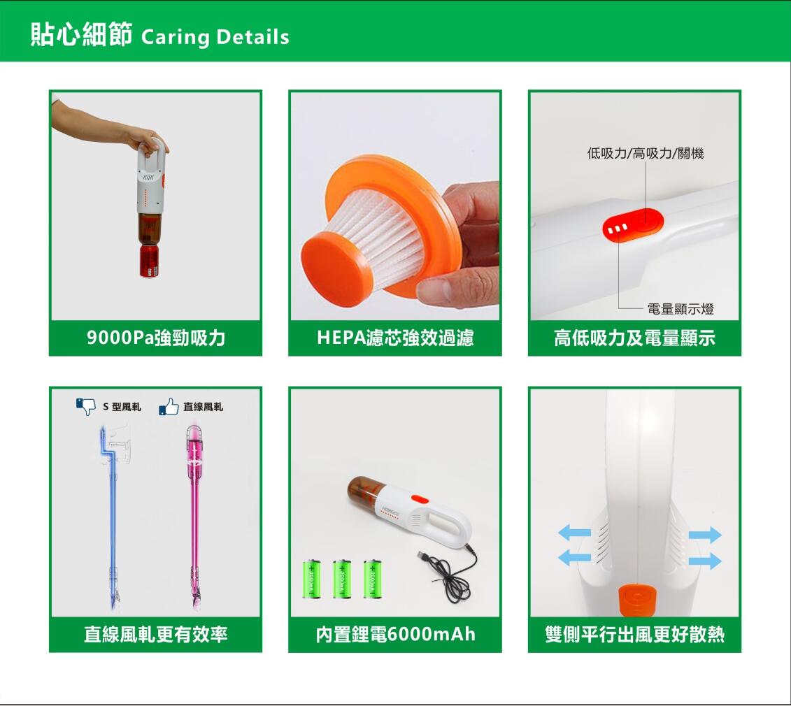HOME@dd 超輕無線手提地刷兩用吸塵機-(免費送貨/自取)
