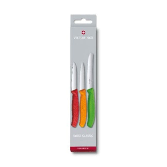 Victorinox - Swiss Classic, paring knife set, 3pcs, red, orange, green